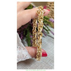 14 K ( ALTIN KAPLAMA) BURGULU KUYUMCU MODEL BİLEKLİK  B34A12