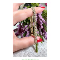 14 K (ALTIN KAPLAMA) ZİRKON TAŞLI BİLEKLİK B49A13