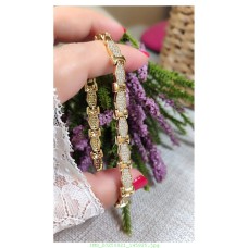 14 K (ALTIN KAPLAMA) ZİRKON TAŞLI BİLEKLİK VİP B54A14