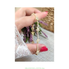 14 K (ALTIN KAPLAMA) ZİRKON TAŞLI YILDIZ BİLEKLİK B58A14