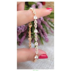 ZİRKON TAŞLI ROS MODEL KALPLİ BİLEKLİK B8A10