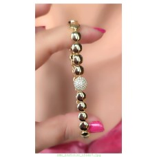 14 K (ALTIN KAPLAMA) ZİRKON TAŞLI VİP BİLEKLİK B65A14