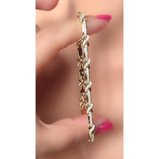 14 K ( ALTIN KAPLAMA ) ZİRKON TAŞLI SONSUZLUK İŞARETLİ BİLEKLİK B70A14