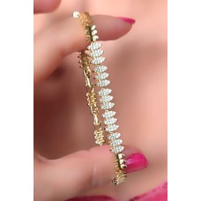 14 K ( ALTIN KAPLAMA ) ZİRKON TAŞLI VİP BİLEKLİK B71A14