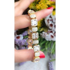 14 K ( ALTIN KAPLAMA ) ZİRKON TAŞLI MARNA VİP BİLEKLİK B75A15