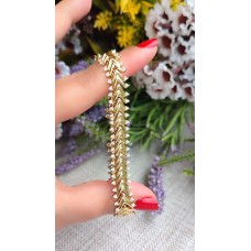 14 K ( ALTIN KAPLAMA ) ZİRKON TAŞLI VİP BİLEKLİK B79A15