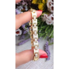 14 K ( ALTIN KAPLAMA ) ZİRKON TAŞLI VİP BİLEKLİK B80A15