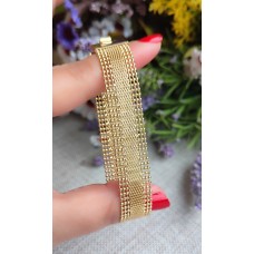 14 K ( ALTIN KAPLAMA ) HASIR VİP BİLEKLİK B86A16