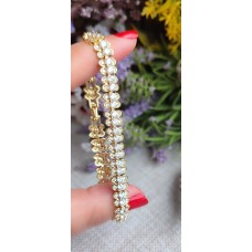 14 K ( ALTIN KAPLAMA ) ZİRKON TAŞLI  VİP BİLEKLİK B89A16