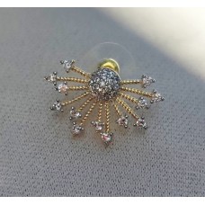 Yıldız Patlaması Model Taşlı Ear Jacket Küpe - Gold Zirkon Işıltılı Tasarım S06 F15 Yıldız Patlaması Model Taşlı Ear Jacket Küpe - Gold Zirkon Işıltılı Tasarım S06 F15