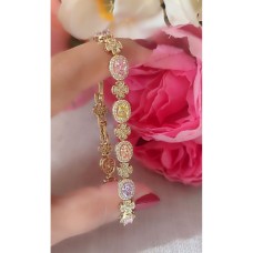 14 K ( ALTIN KAPLAMA ) OVAL KESİM RENKLİ TAŞLI YONCA MOTİFLİ VİP BİLEKLİK C14 A18 14 K ( ALTIN KAPLAMA ) OVAL KESİM RENKLİ TAŞLI YONCA MOTİFLİ VİP BİLEKLİK C14 A18
