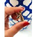 Zirkon Taşlı Işıltılı Çiçek / Kelebek Figürlü Gold Küpe T01 F17