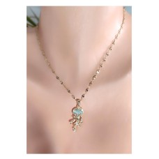 14 K (ALTIN KAPLAMA) DENİZ ANASI VİP KOLYE K15Z10