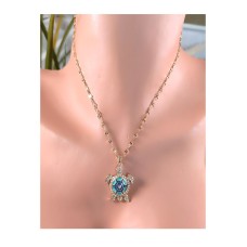 14 K (ALTIN KAPLAMA) ZİRKON TAŞLI KAPLUMBAĞA MOTİFLİ KOLYE K18Z11 14 K (ALTIN KAPLAMA) ZİRKON TAŞLI KAPLUMBAĞA MOTİFLİ KOLYE K18Z11