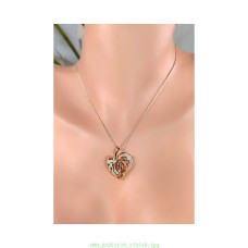 14 K (ALTIN KAPLAMA) ZİRKON TAŞLI KALP DESENLİ KOLYE K25Z11 14 K (ALTIN KAPLAMA) ZİRKON TAŞLI KALP DESENLİ KOLYE K25Z11