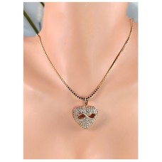 14 K (ALTIN KAPLAMA) ZİRKON TAŞLI KALPLİ VE SONSUZLUK DESENLİ KOLYE K28Z11 14 K (ALTIN KAPLAMA) ZİRKON TAŞLI KALPLİ VE SONSUZLUK DESENLİ KOLYE K28Z11