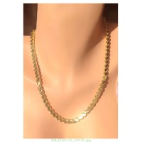 14 K (ALTIN KAPLAMA) ARPA ZİNCİR KOLYE K38Z12