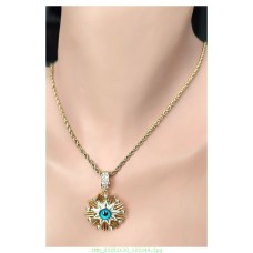 14 K (ALTIN KAPLAMA) ZİRKON TAŞLI NAZAR VİP GÖZ KOLYE K39Z12 14 K (ALTIN KAPLAMA) ZİRKON TAŞLI NAZAR VİP GÖZ KOLYE K39Z12