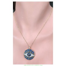 14 K (ALTIN KAPLAMA) ZİRKON TAŞLI GÖZ MOTİFLİ VİP KOLYE K55Z13 14 K (ALTIN KAPLAMA) ZİRKON TAŞLI GÖZ MOTİFLİ VİP KOLYE K55Z13