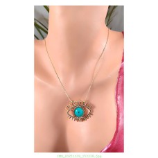 14 K (ALTIN KAPLAMA) ZİRKON TAŞLI GÖZ DESENLİ KOLYE K7Z10 14 K (ALTIN KAPLAMA) ZİRKON TAŞLI GÖZ DESENLİ KOLYE K7Z10