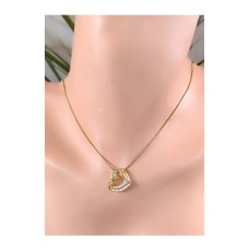 14 K (ALTIN KAPLAMA) ZİRKON TAŞLI KALPLİ KOLYE K9Z10 14 K (ALTIN KAPLAMA) ZİRKON TAŞLI KALPLİ KOLYE K9Z10