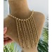 Tasarım Çoklu Zincirli Sarkıt Gold Kolye (33+5 cm) K94 Z 16 Tasarım Çoklu Zincirli Sarkıt Gold Kolye (33+5 cm) K94 Z 16