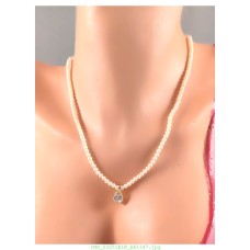 ZİRKON TAŞLI DAMLA İNCİ KOLYE K68Z14