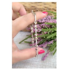 XUPİNG GÜMÜŞ KALP SU YOLU BİLEKLİK B13A11