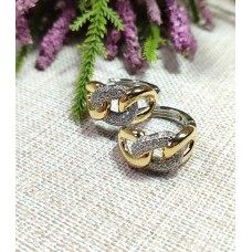 ZİRKON TAŞLI ÇİFT RENK KÜPE P15F12