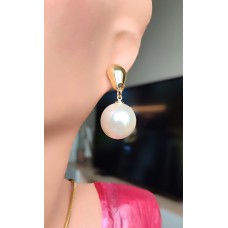 GOLD RENK DETAYLI İNCİ KÜPE P19F12